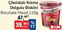 BİSCOLATA MOOD ÇİKOLATALI KREMA DOLGULU BİSKÜVİ 110 G